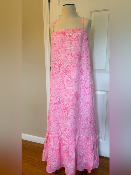 Lilly Pulitzer Dresses & Skirts - Lilly Pulitzer Penny’s Playground flowy pink printed maxi dress. NWT